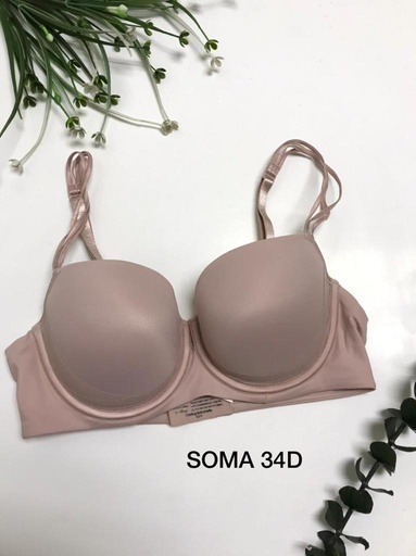 Soma Cooling Wireless Bra, Warm Amber, Size 36B