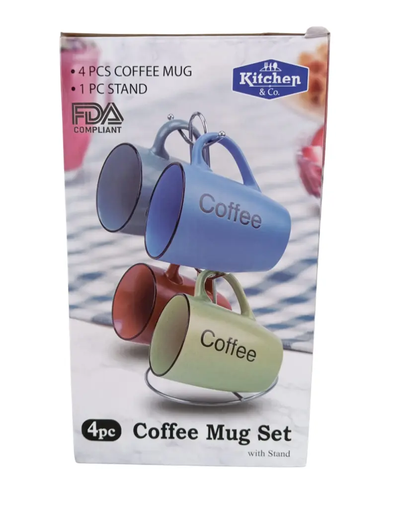 Juego de tazas con soporte 5 PC - Kitchen & Co