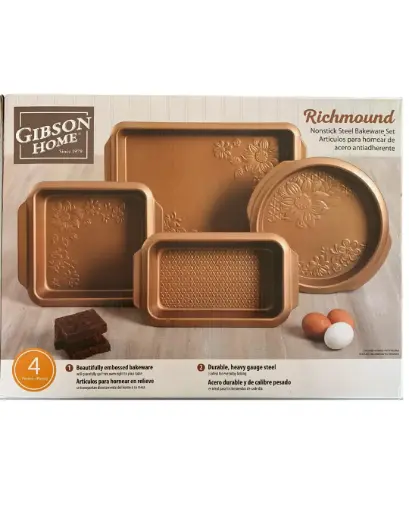 [00079] Juego de Moldes para Hornear 4pc - Gibson Home