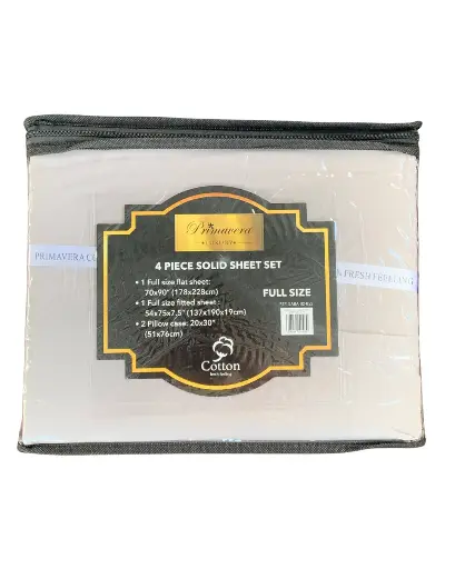 Sábanas Gris Primavera Luxury - Tamaño Queen.