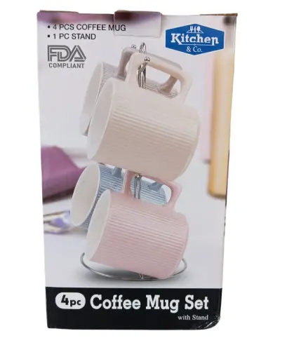 Juego de tazas con soporte 5 PC - Kitchen & Co