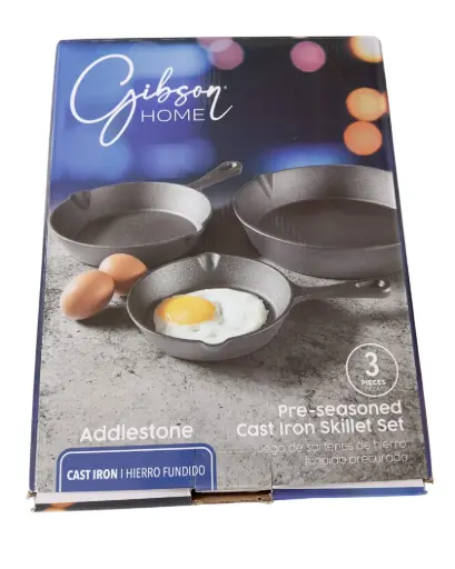 [00088] Set de sartenes de hierro fundido 3 PC - Gibson Home