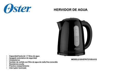 HERVIDOR DE AGUA MODELO BVSTKT3101-013
