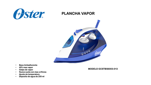 PLANCHA OSTER VAPOR MODELO GCSTBS6003-013