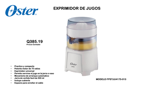 EXPRIMIDOR DE JUGOS MODELO FPSTJU4175-013
