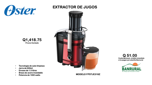 EXTRACTOR DE JUGOS MODELO FPSTJE318Z