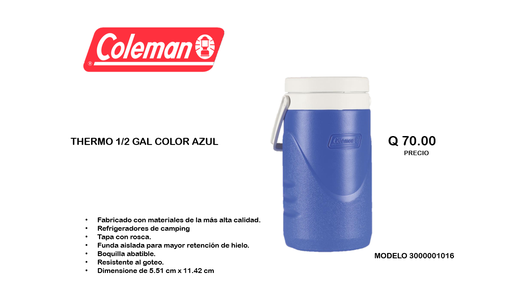THERMO 1/2 GAL COLOR AZUL
