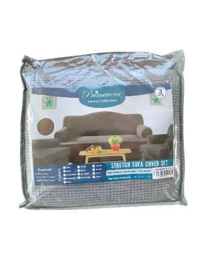[CODE_00032] Set de Cobertores Para Sofá Gris Primavera Luxury