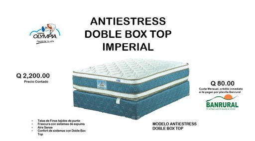 CAMA ANTIESTRESS DOBLE BOX TOP IMPERIAL