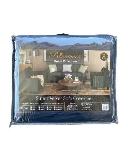 [CODE_00033] Set de Cobertores Para Sofá Azul Navy Primavera Luxury