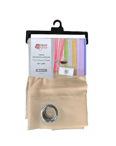 [CODE_00064] Cortina de Velo Taupe - Deco Hogar