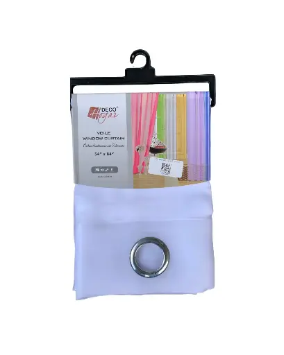[CODE_00065] Cortina de Velo Blanca -Deco Hogar