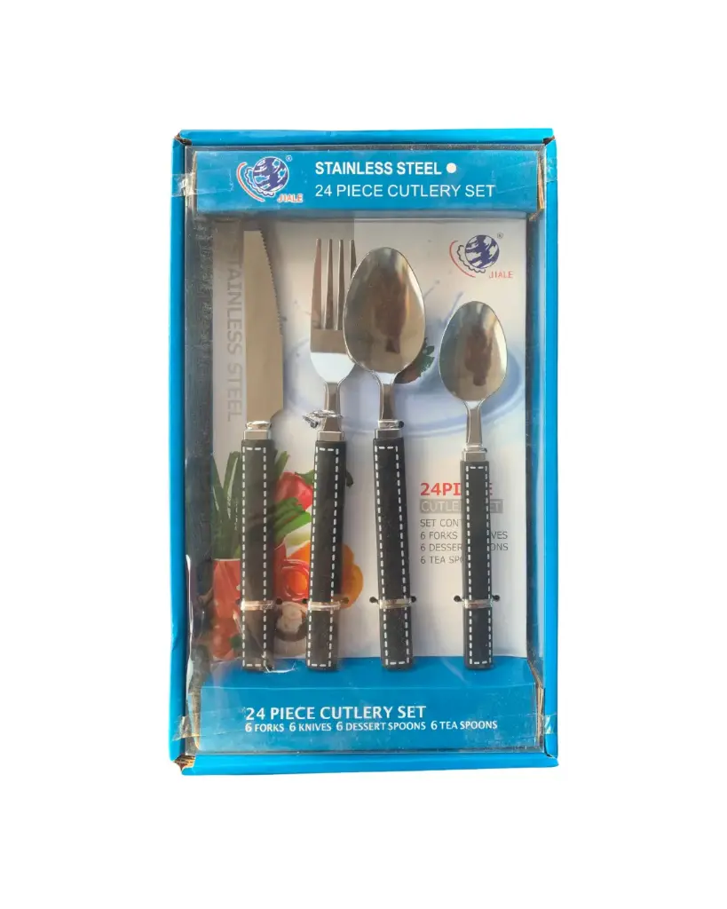 [CODE_00074] Set de Cubiertos de Acero Inoxidable – 24 Piezas